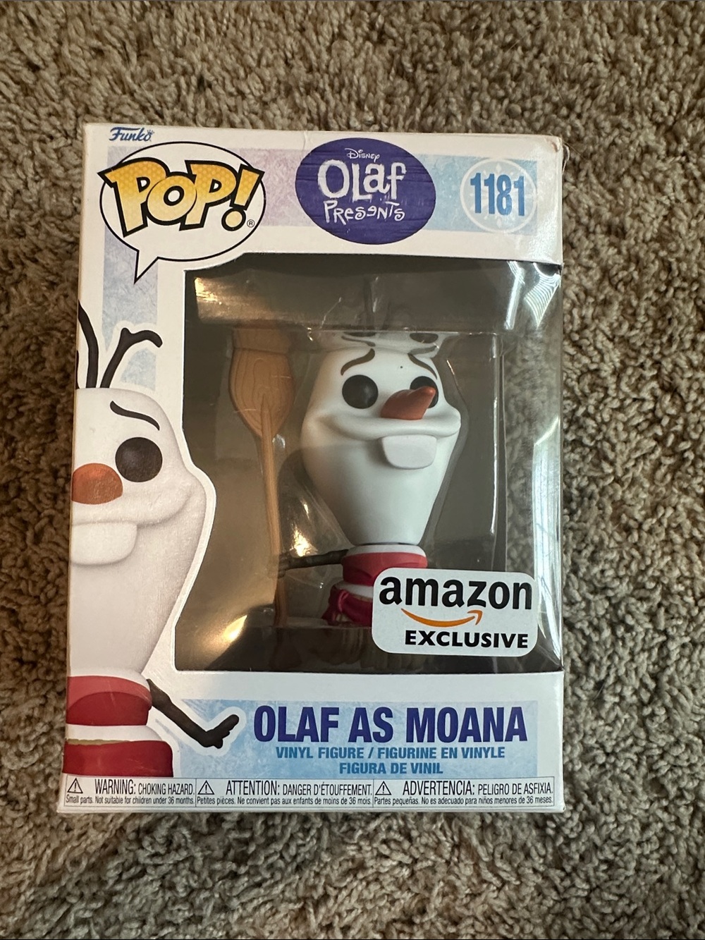 Funko Pop! Olaf as Moana Vinyl Figure - White, Orange & Red